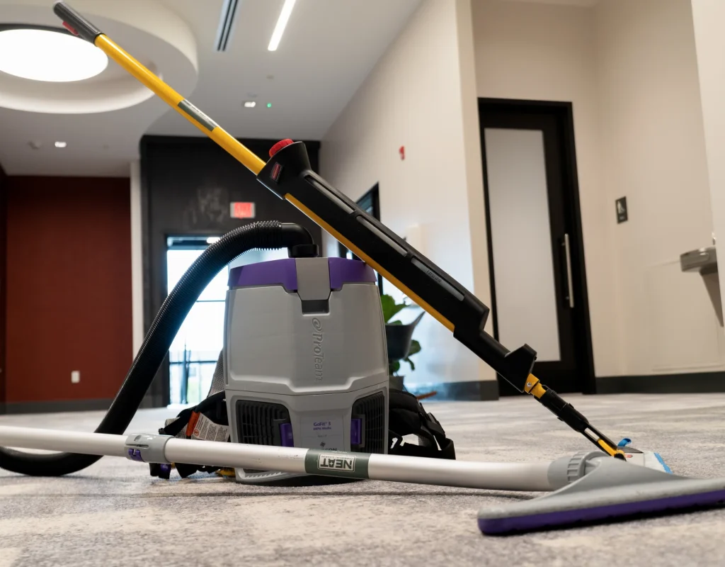 Professional backpack vacuum and commercial cleaning equipment in Northwest Arkansas