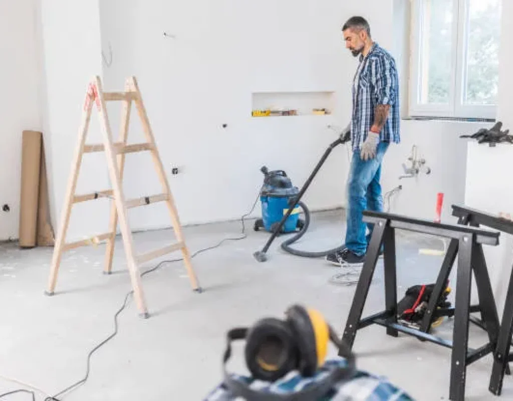 Neat Commercial Cleaning completing floor-level cleanup after detailed construction cleaning in Springdale, AR. post construction cleaning near me