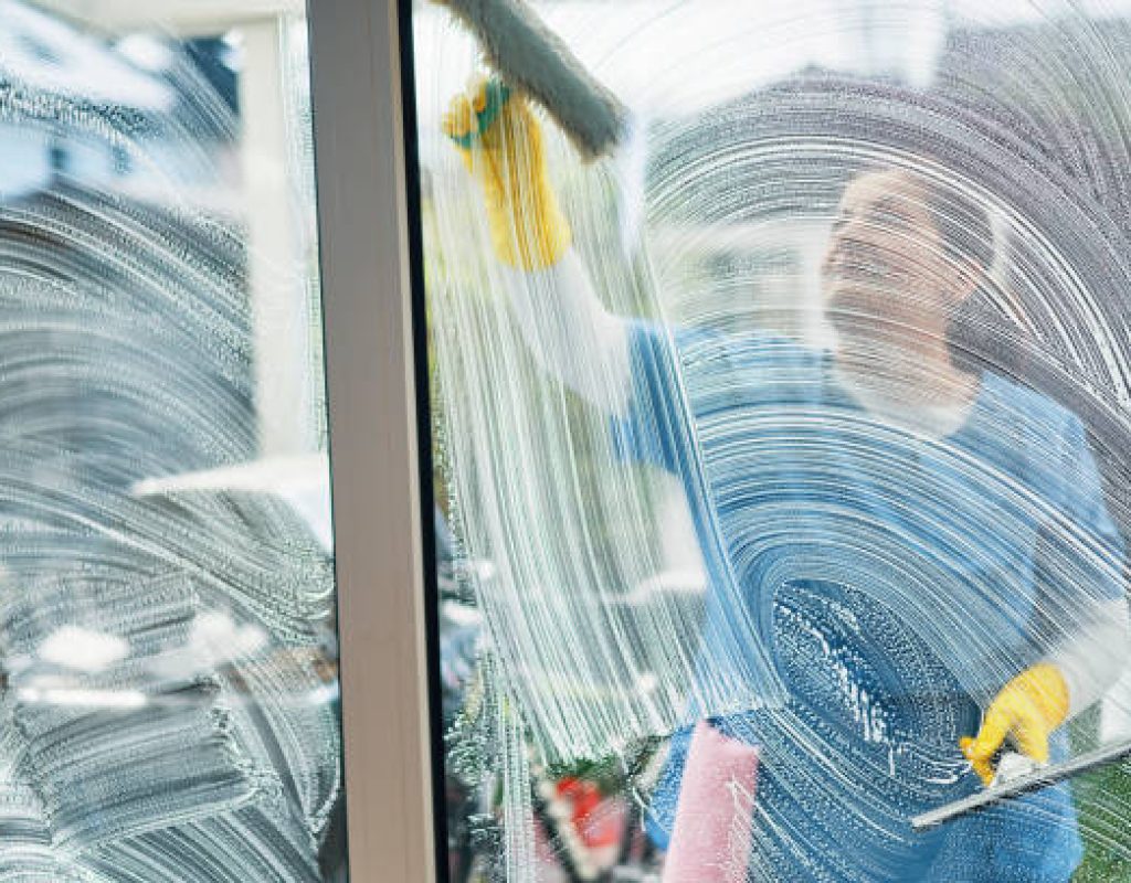 High-rise window cleaning by experienced professionals